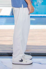 White Comfort Fit Trousers