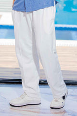 White Comfort Fit Trousers