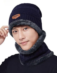 Wool Cap With Neck Warmer (Winter Thermal Cap For Men)