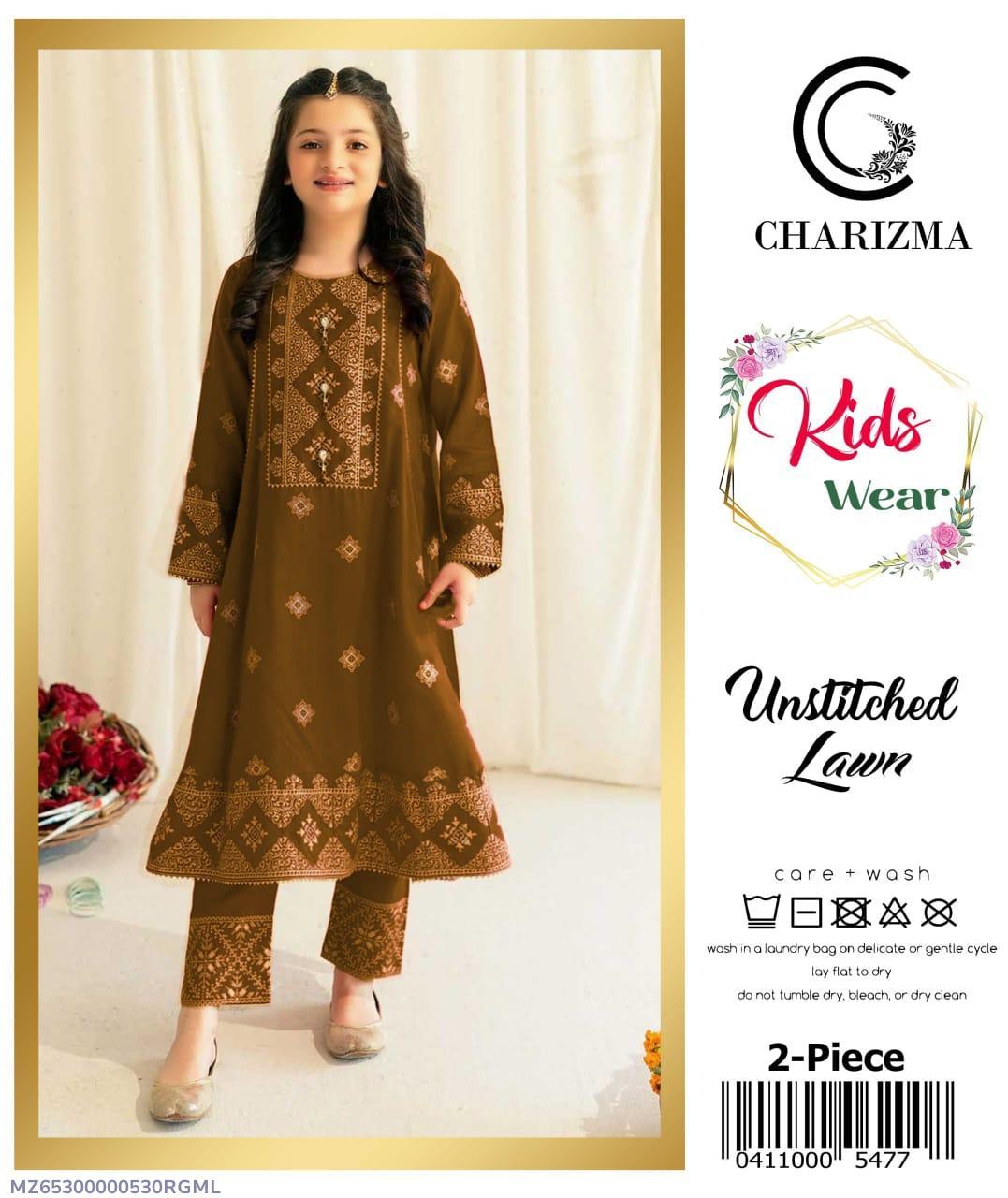 Girls lawn Embroidered unstitched