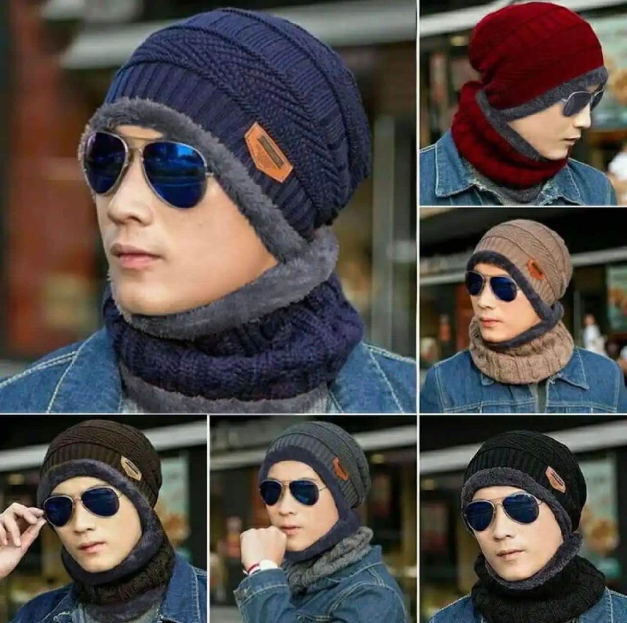 Wool Cap With Neck Warmer (Winter Thermal Cap For Men)